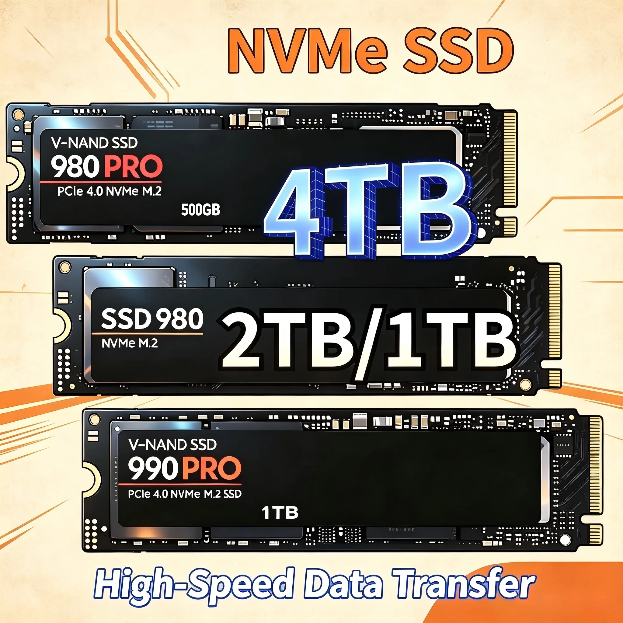 Pc Gaming Second - SSD NVMe M.2 Originale 980Pro 990Pro