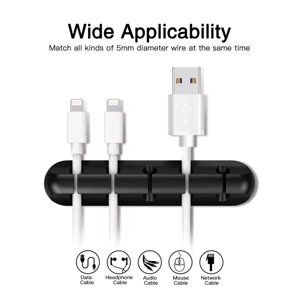 Desk Cable Organizer - Organizzatore di Cavi USB in Silicone,