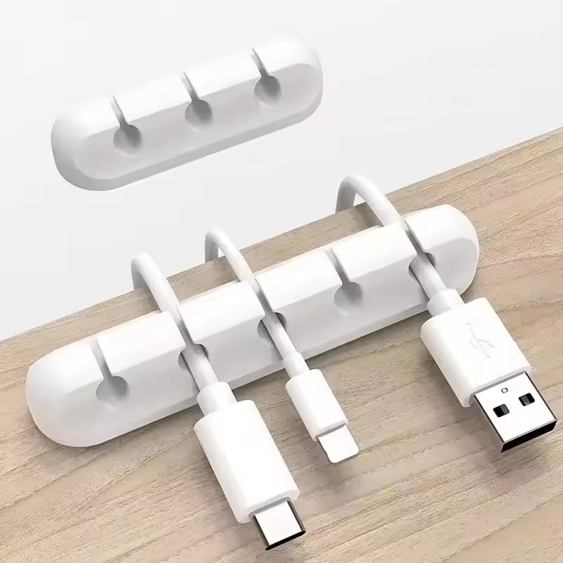 Desk Cable Organizer - Clip in silicone per cavi USB,