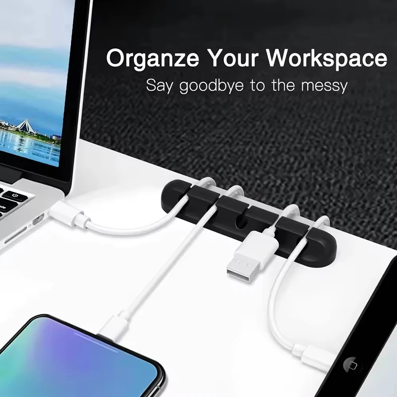 Clip in silicone per cavi USB, - Desk Cable Organizer recensione e prezzo