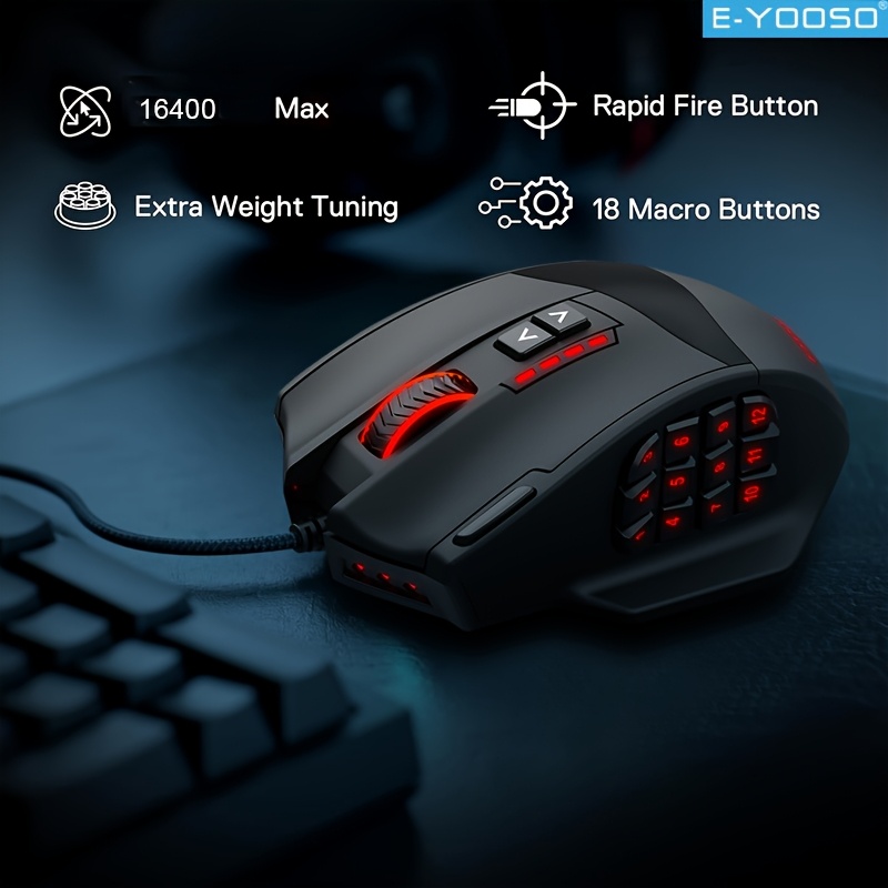 E-YOOSO Mouse da gioco cablato - Mouse Bungee Holder recensione e prezzo
