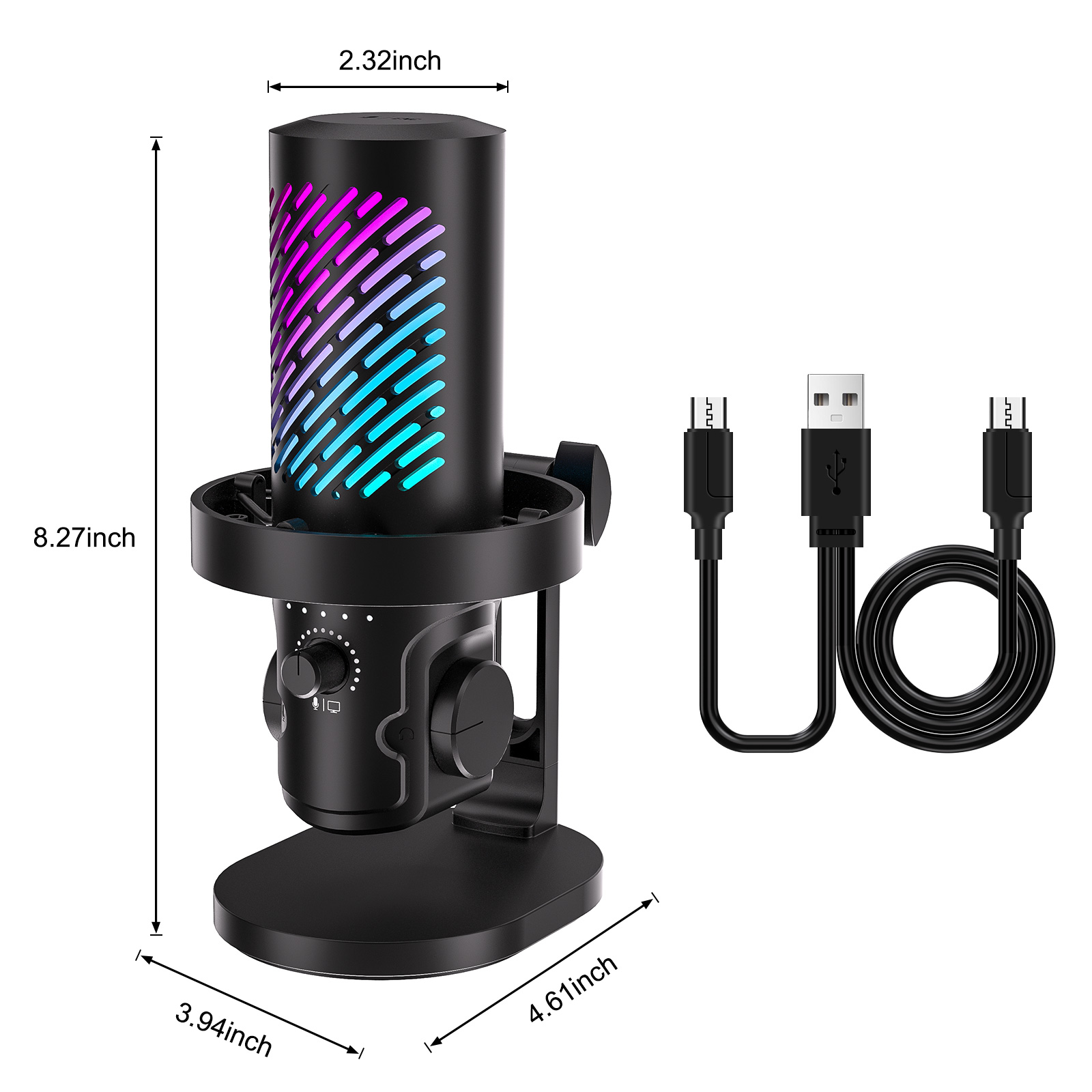 Microfono USB RGB Tenlamp CG1  - Pc Gaming Youtubers recensione e prezzo
