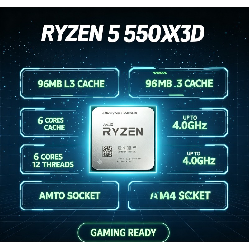 Processore AMD Ryzen 5 5500X3D - Pc Gaming Ryzen 5 recensione e prezzo