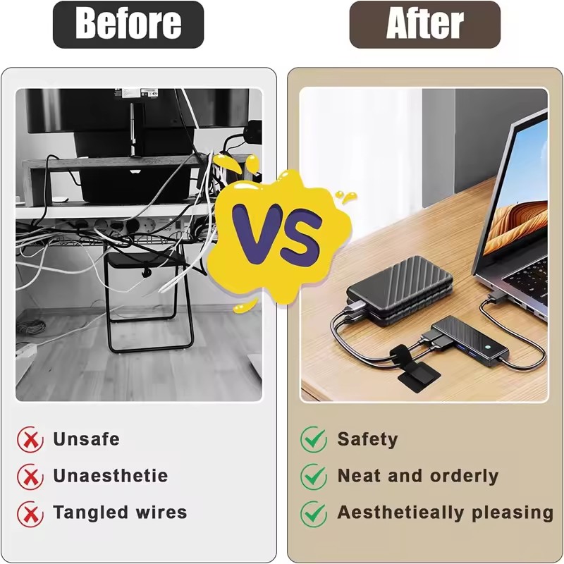 Fascette adesive sotto scrivan - Desk Cable Organizer recensione e prezzo