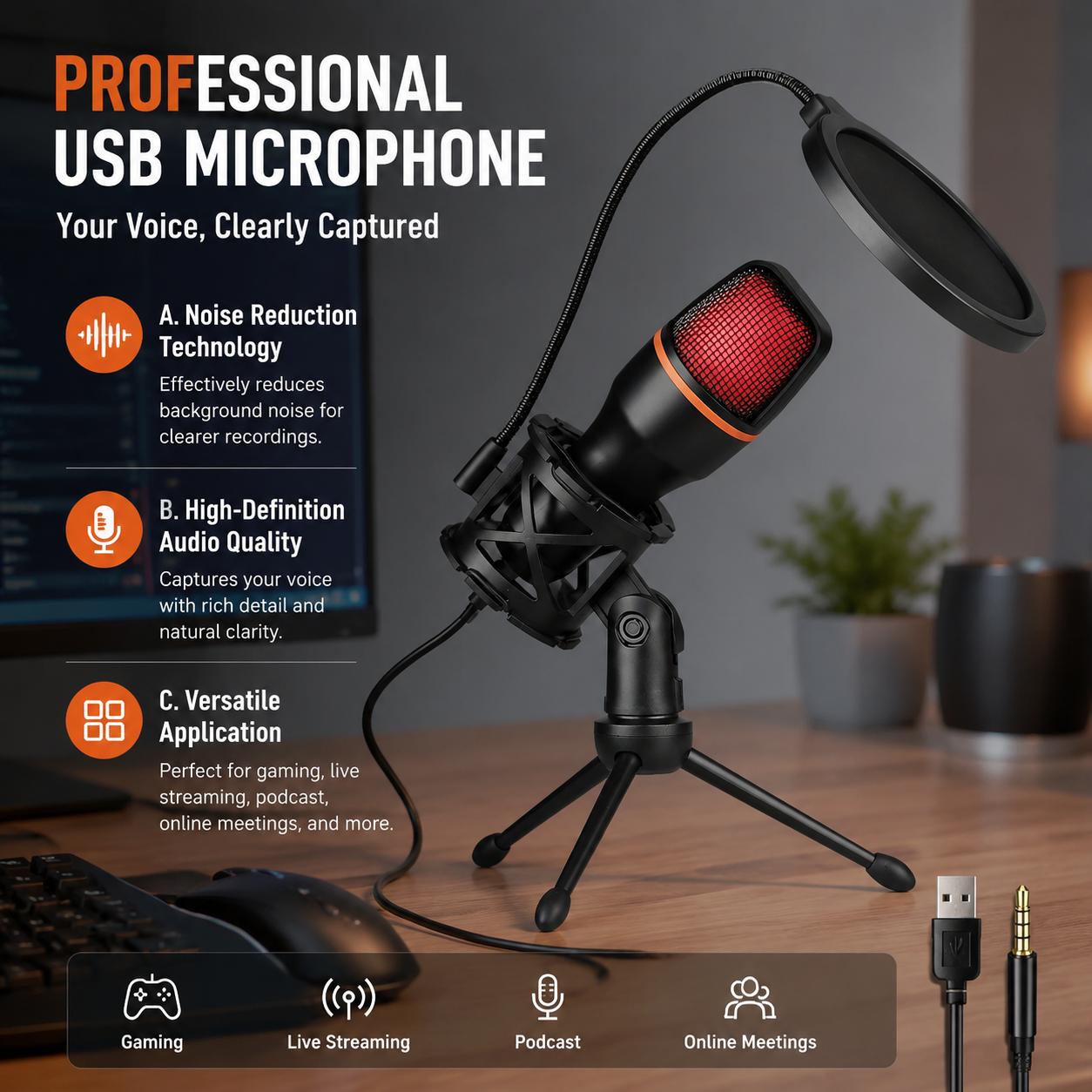 Kit Microfono a Condensatore C - Pc Gaming Youtubers recensione e prezzo